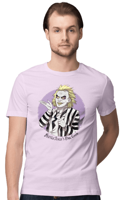 Men's t-shirt with prints Beetlejuice. Beetlejuice, comedy, ghost, horror, movie, tim burton, warner bros. 2070702