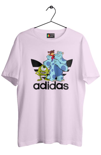 Men's t-shirt with prints Adidas Monsters, Inc.. Adidas, cartoon, inc, monsters, monsters corporation, monsters inc, pixar. 2070702