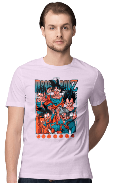 Футболка чоловіча з принтом "Перли дракона". Anime, dragon ball, goku, manga, vegeta, аніме, вегета, гоку, манга, перли дракона. 2070702