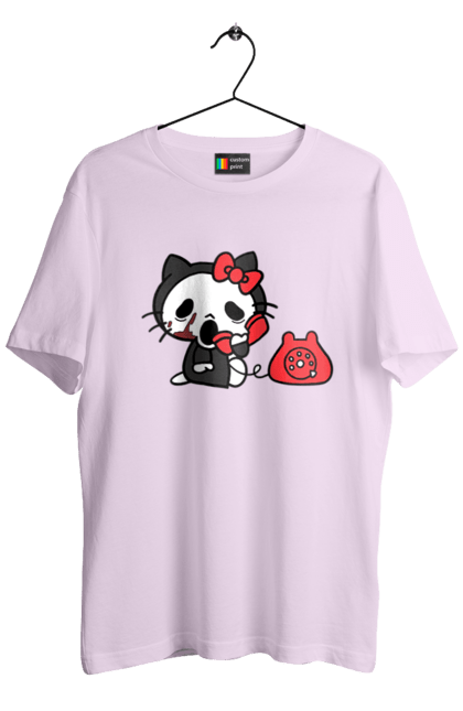 Men's t-shirt with prints Hello Kitty Halloween. Brand, cat, character, halloween, hello kitty, kitten. 2070702