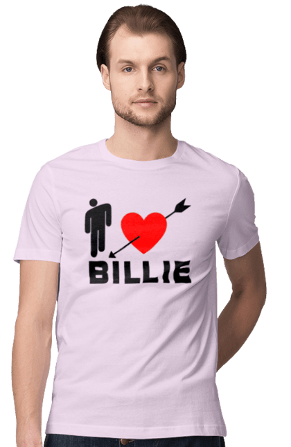 Футболка чоловіча з принтом "Біллі Айліш". Біллі айліш, логотип біллі айліш, принт біллі айліш, співачка біллі айліш. 2070702