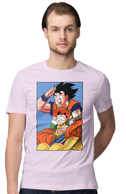 Men's t-shirt with prints Dragon Ball Gohan. Anime, dragon ball, gohan, goku, manga, tv series, vegeta. 2070702