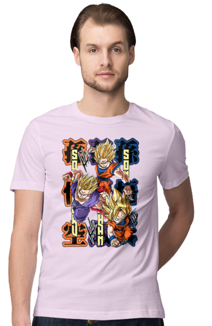 Футболка мужская с принтом Жемчуг дракона. Anime, dragon ball, goku, manga, vegeta, аниме, вегета, гоку, жемчуг дракона, манга. 2070702