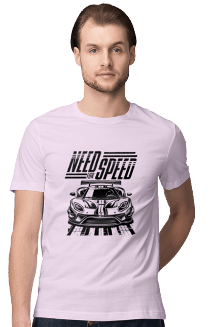 Футболка чоловіча з принтом "Жага швидкості". Відео ігри, гонки, ігри, комп ютерні ігри, машини, симулятори, швидкість. 2070702