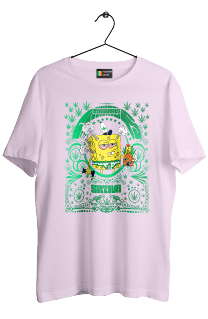 Men's t-shirt with prints SpongeBob. Animated series, cartoon, spongebob, spongebob squarepants. 2070702