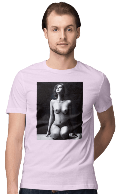 Футболка чоловіча з принтом "Краса тіла". Вигини жіночого тіла, грація тіла, груди, жіноче тіло, жіночі груди, краса тіла. 2070702