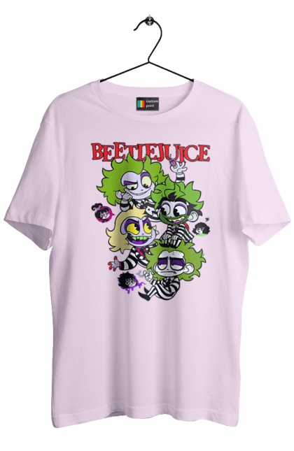 Men's t-shirt with prints Beetlejuice. Beetlejuice, comedy, ghost, ghost, horror, movie, tim burton, warner bros. 2070702