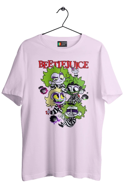 Men`s t-shirt with prints Beetlejuice. Beetlejuice, comedy, ghost, ghost, horror, movie, tim burton, warner bros. 2070702