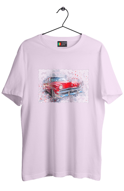 Men`s t-shirt with prints Car gas. Car, car gas, gas, road, victory, wheel. 2070702