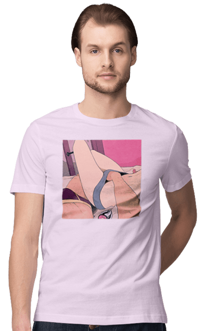 Футболка чоловіча з принтом "Чоловіча Рука В Жіночих Трусиках". Гра, ліжко, труси. 2070702