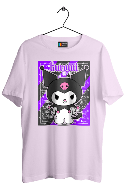 Men's t-shirt with prints Hello Kitty Kuromi. Anime, character, hello kitty, kuromi, my melody, sanrio. 2070702