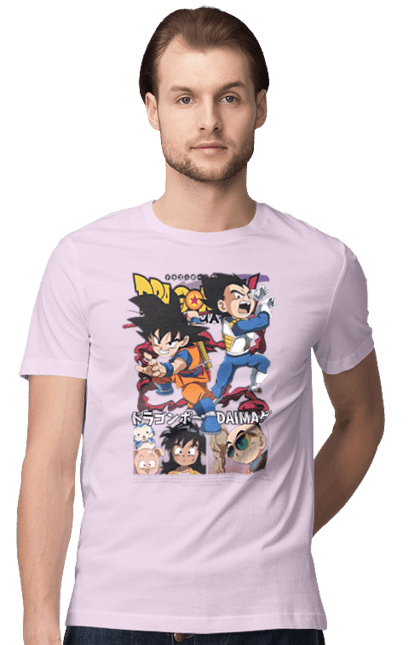 Men's t-shirt with prints Dragon Ball Daima. Anime, dragon ball, dragon ball daima, goku, manga, tv series, vegeta. 2070702