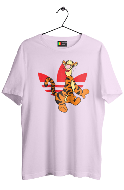 Men's t-shirt with prints Adidas Tigger. Adidas, animated series, tiger, tigger, winnie the pooh, winnie the pooh. 2070702