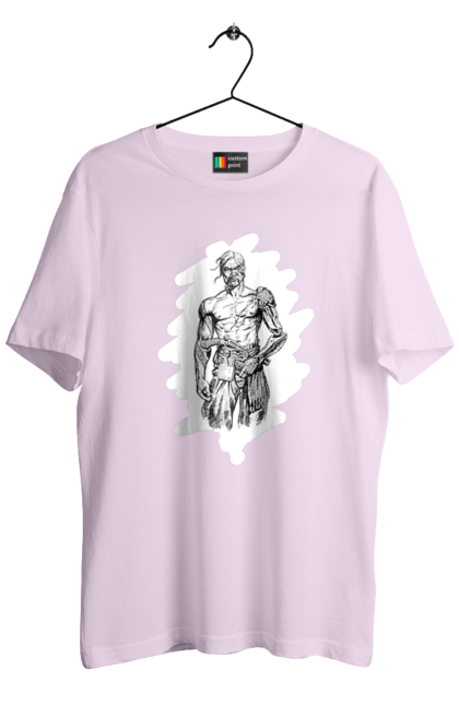 Футболка чоловіча з принтом "Кіборги україни". Вуса, зброя, кіборг, козак, патріот, пістолет, українець, чуб. 2070702