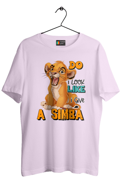 Men's t-shirt with prints The Lion King Simba. Animal, cartoon, king, lion, lion king, simba. 2070702