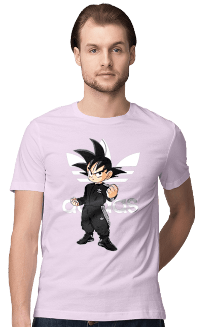 Футболка мужская с принтом Adidas Сон Гоку. Adidas, anime, dragon ball, manga, son goku, адидас, аниме, гоку, жемчуг дракона, сон гоку. 2070702