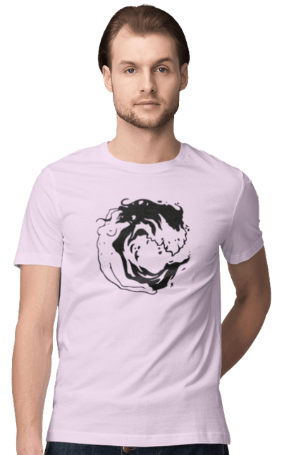 Men`s t-shirt with prints Girl wave. Girl, sea, wave. 2070702