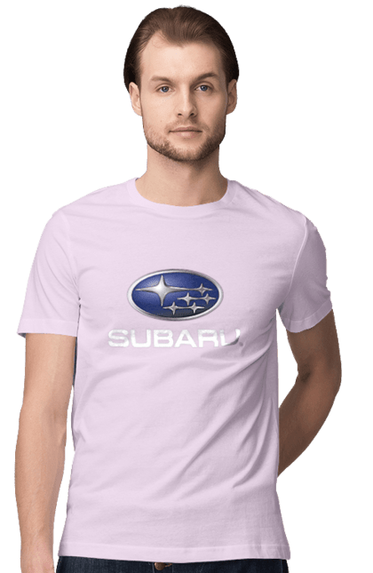 Men`s t-shirt with prints Subaru 2 Wh. Auto, logotype, subaru. 2070702