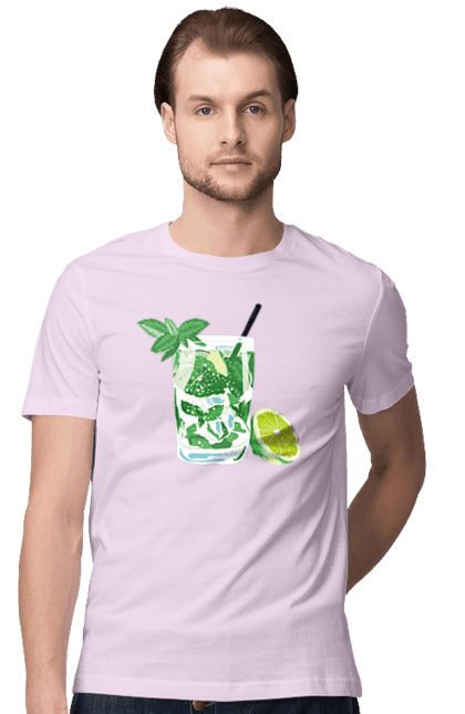 Men`s t-shirt with prints Mojito And Lemon Drink. Drink, lemon, mojito. 2070702