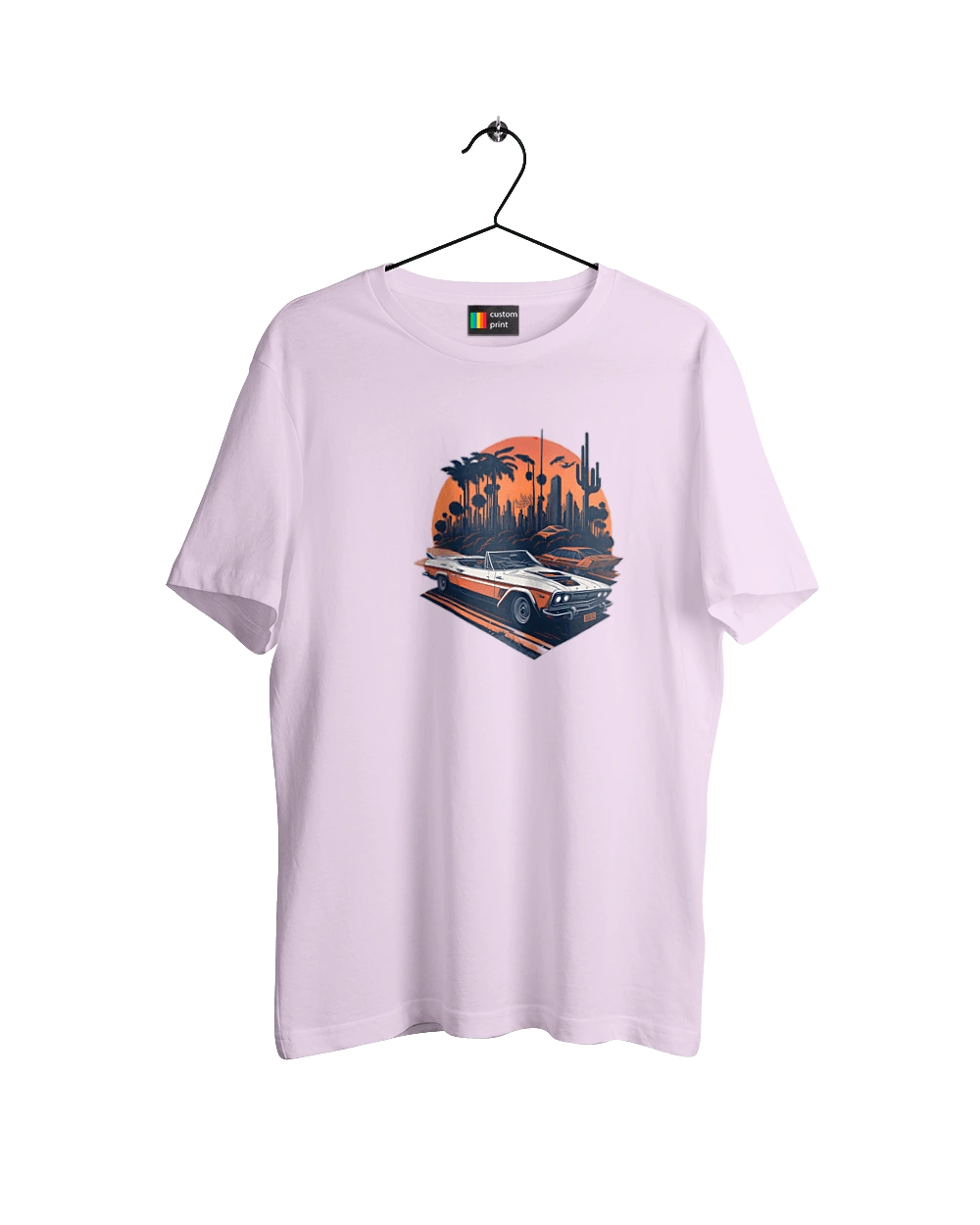 Beautiful car at sunset