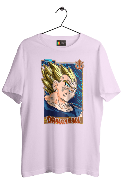 Футболка чоловіча з принтом "Перли дракона Вегета". Anime, dragon ball, goku, majin vegeta, manga, vegeta, аніме, вегета, манга, перли дракона. 2070702