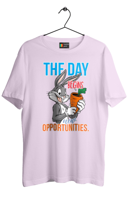 Men's t-shirt with prints Bugs Bunny. Bugs bunny, cartoon, looney tunes, merrie melodies. 2070702