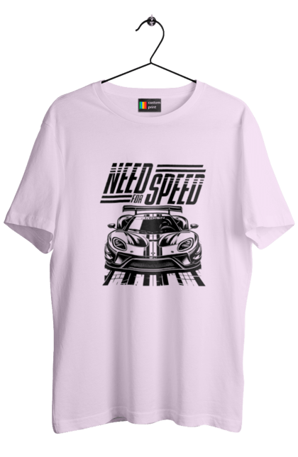 Футболка чоловіча з принтом "Жага швидкості". Відео ігри, гонки, ігри, комп ютерні ігри, машини, симулятори, швидкість. 2070702