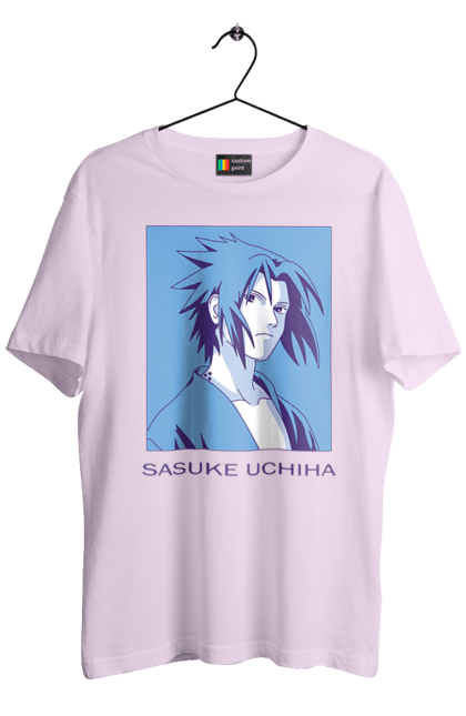 Men's t-shirt with prints Naruto Sasuke Uchiha. Anime, manga, naruto, sasuke, sasuke uchiha, team 7, team number 7, uchiha. 2070702