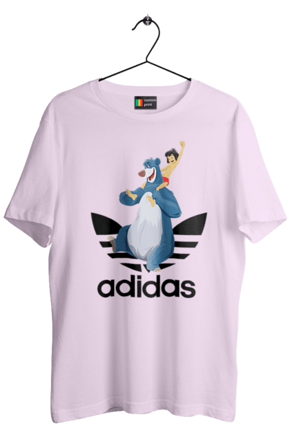 Men's t-shirt with prints Adidas Mowgli. Adidas, book, cartoon, jungle book, mowgli. 2070702