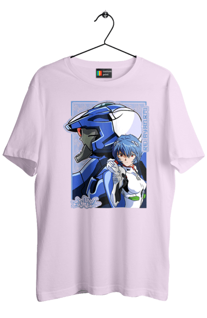 Men's t-shirt with prints Evangelion Rei. Anime, evangelion, eve, kaoru, manga, rei ayanami, shinji. 2070702