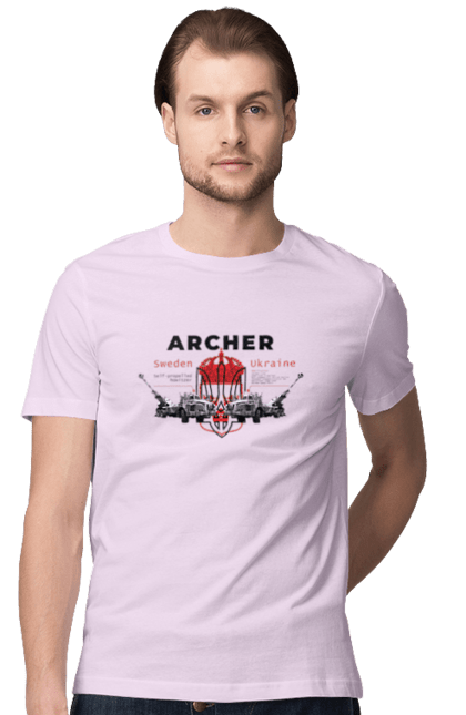 Футболка чоловіча з принтом "Archer". Archer, bayraktar, caesar, himars, javelin, nlaw, patriot, weapon, zaluzhny. 2070702