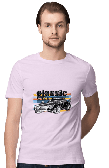 Men`s t-shirt with prints Print Classic Car. Car, classic, retro car, vintage car. 2070702