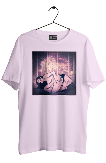 Футболка чоловіча з принтом "Дорослі Ігри На Тлі Міста". Гола, кохання, лизати, трусики. 2070702