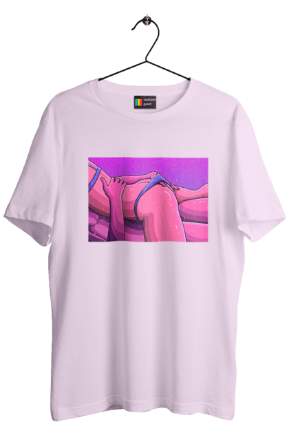 Футболка чоловіча з принтом "Зняття Трусиків З Дівчини". Гола, тіла, труси. 2070702