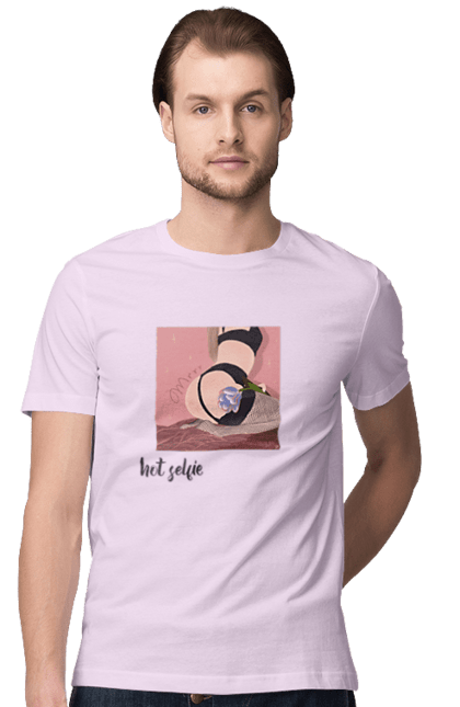 Men`s t-shirt with prints Hot selfie. +18, body, girl, selfie, sexy. 2070702