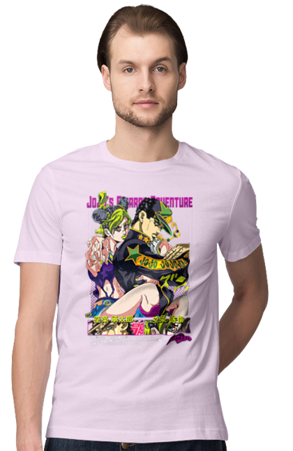 Men's t-shirt with prints JOJO Jolyne Cujoh. Anime, jojo, jojo`s bizarre adventure, jojo’s bizarre adventure, jolyne cujoh, manga. 2070702