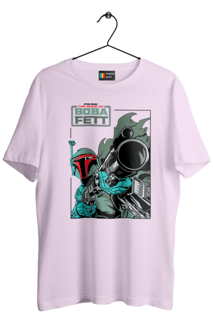 Men's t-shirt with prints Boba Fett. Bob fett, boba fett, clone, head hunter, star wars. 2070702