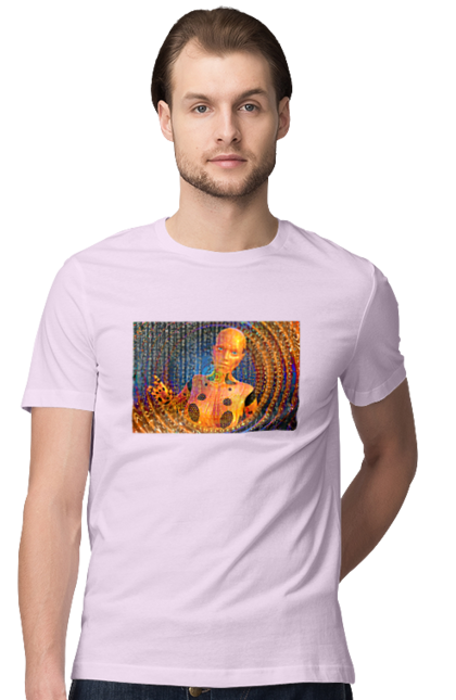 Футболка чоловіча з принтом "Штучний інтелект". Айті, айтішник, гик, жінка, знання, інженер, інтелект, кібер, кібернетика, кіборг, код, комп, комп`ютерник, кристал, машинне навчання, мікросхема, мозок, портрет, програміст, професіонал, професія, розробник, розум, хакер, чіп, штучний інтелект, штучний розум. 2070702