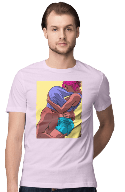 Футболка чоловіча з принтом "Чоловік Під Майкою У Дівчата". Пристрасть, сиськи. 2070702