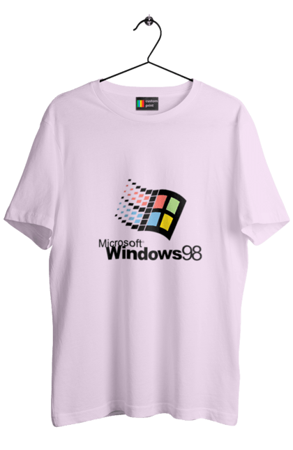 Футболка чоловіча з принтом "Windows98". Angular, c, css, html, it, javascript, jquery, php, python, react, svelt, vue, айтишник, айті, гумор, код, кодувати, прогер, програміст, програмісти, ти ж, ти ж програміст, тиж програміст. 2070702