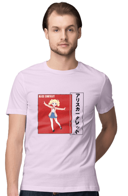 Men's t-shirt with prints Kiniro Mosaic Alice Cartelet. Alice, alice cartelet, anime, gold mosaic, kiniro mosaic, kinmoza, manga. 2070702