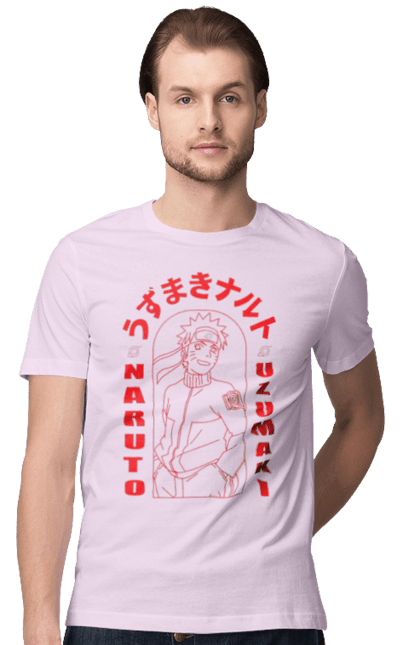 Men's t-shirt with prints Naruto. Anime, character, manga, naruto, ninja, tv series. 2070702