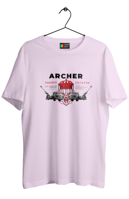 Футболка чоловіча з принтом "Archer". Archer, bayraktar, caesar, himars, javelin, nlaw, patriot, weapon, zaluzhny. 2070702