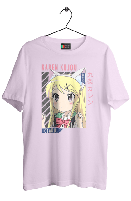 Men's t-shirt with prints Kiniro Mosaic Karen Kujo. Anime, gold mosaic, karen, karen kujo, kiniro mosaic, kinmoza, manga. 2070702