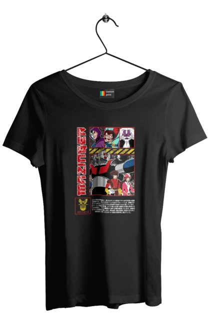 Футболка жіноча з принтом "Mazinger Z Грендайзер". Goldorak, goldrake, grendizer, mazinger z, mecha, аніме, грендайзер, манга, меха, роботи. 2070702