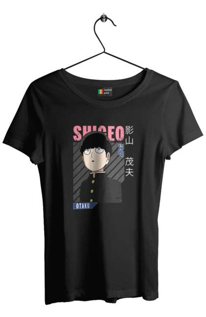 Футболка жіноча з принтом "Mob Psycho 100". Anime, manga, mob psycho 100, shigeo kageyama, аніме, манга, моб, моб-вар ят 100, сігео кагеяма, шіґео каґеяма. 2070702