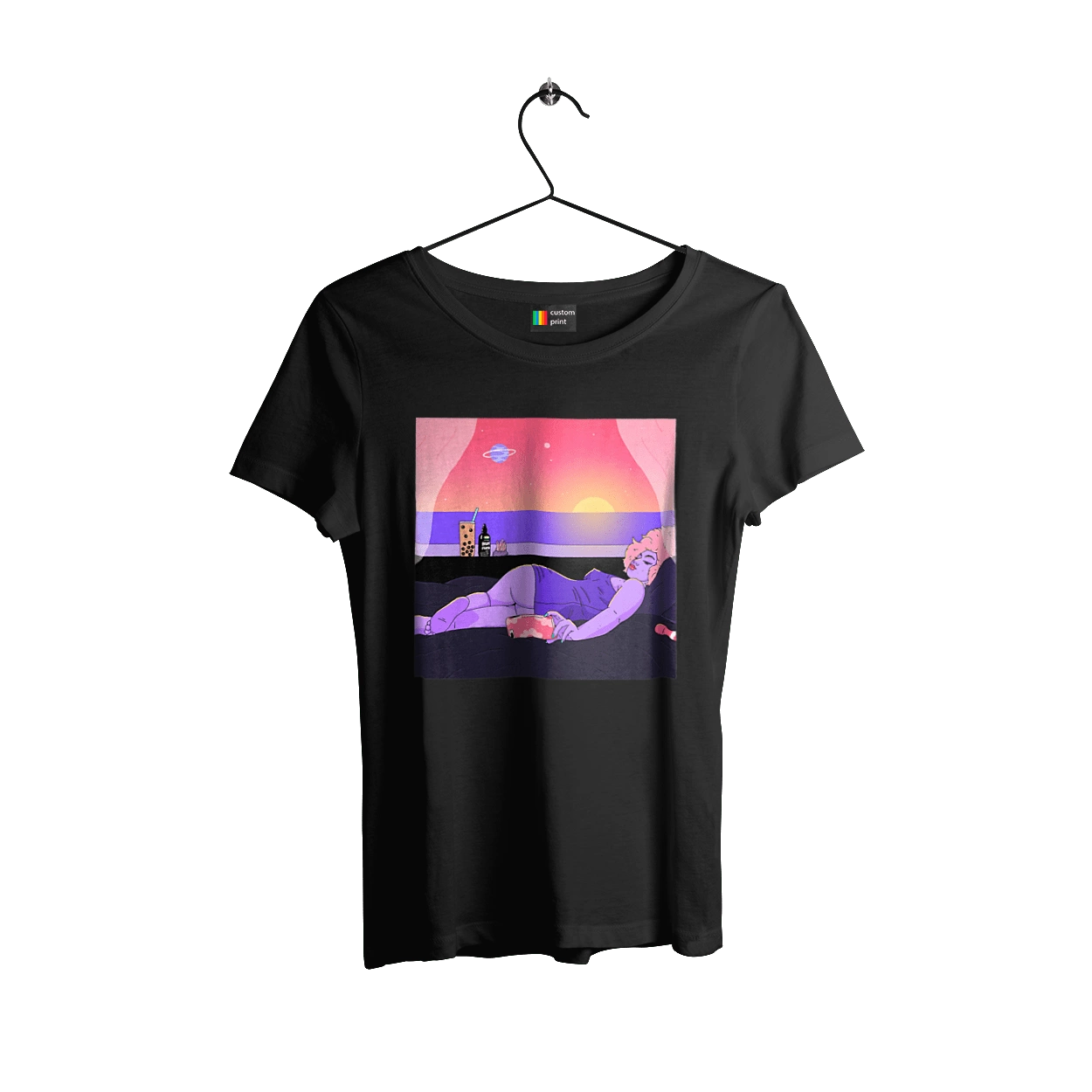 Фиолетовая Девушка На Отдыхе