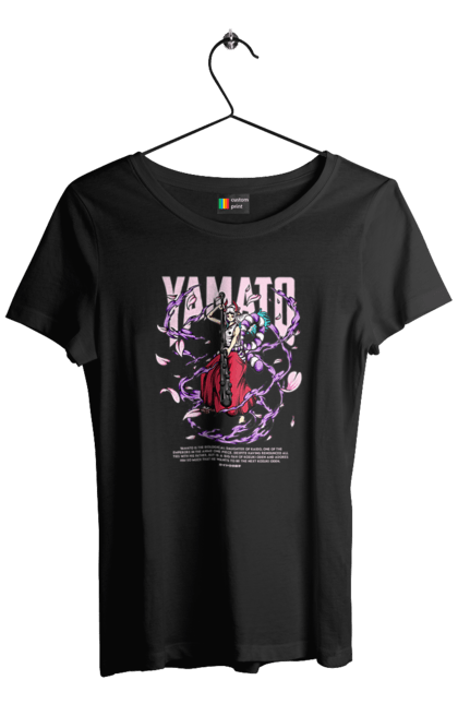 Women's t-shirt with prints One Piece Yamato. Anime, manga, one piece, pirates, straw hat pirates, yamato. 2070702