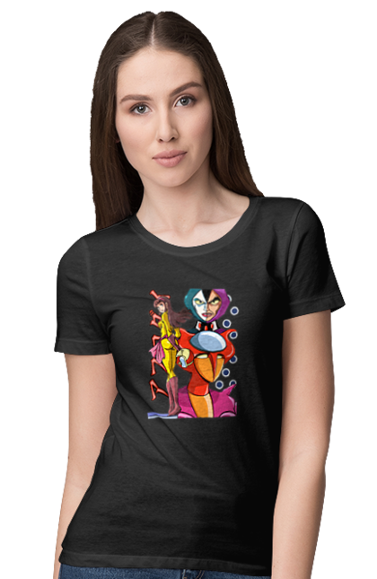 Women's t-shirt with prints Mazinger Z Aphrodite. Anime, aphrodite, manga, mazinger z, mecha, robots. 2070702