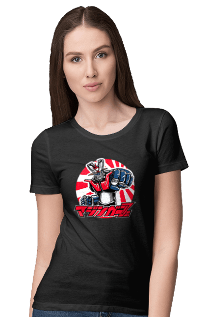 Women's t-shirt with prints Mazinger Z Grendizer. Anime, goldorak, goldrake, grendizer, manga, mazinger z, mecha, robots. 2070702